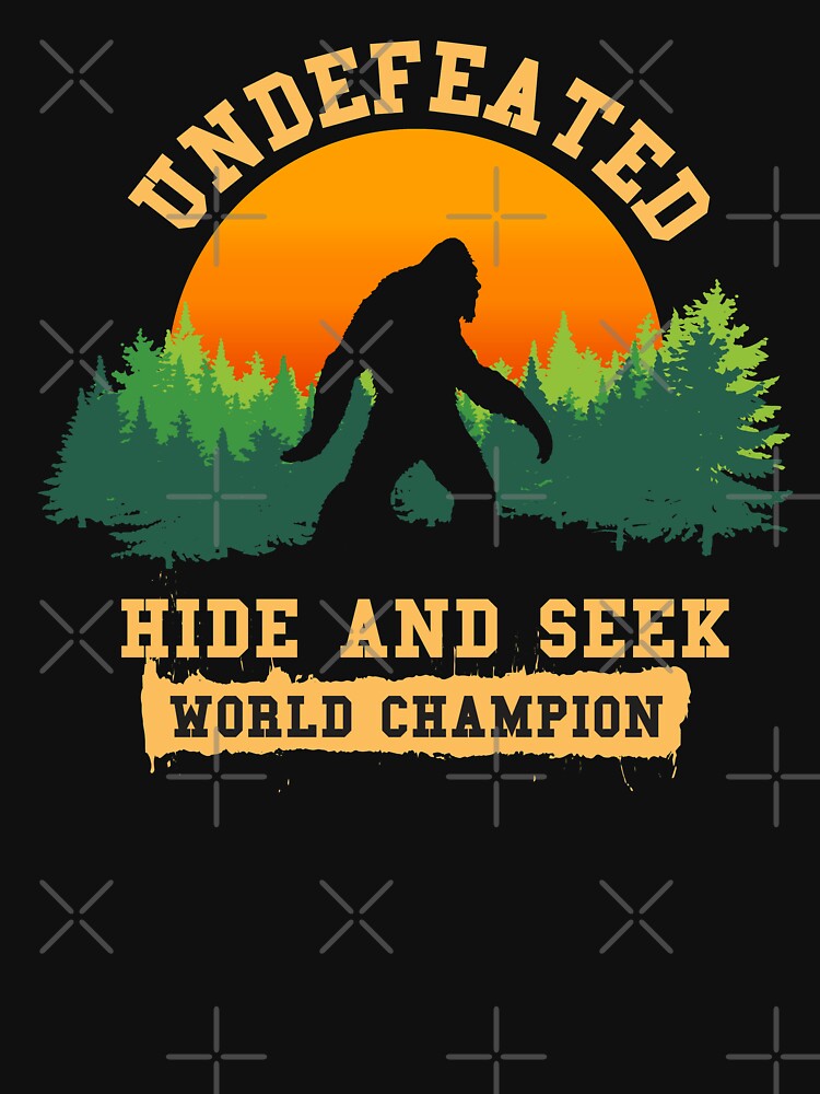 Thumbnail 7 of 7, Classic T-Shirt, Undefeated Hide and Seek World Champion T shirt Bigfoot T shirt designed and sold by ChillingNation.