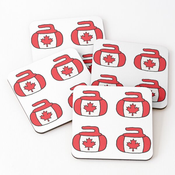 Item preview, Curling rocks with Canadian flag designed and sold by Em-Arn.