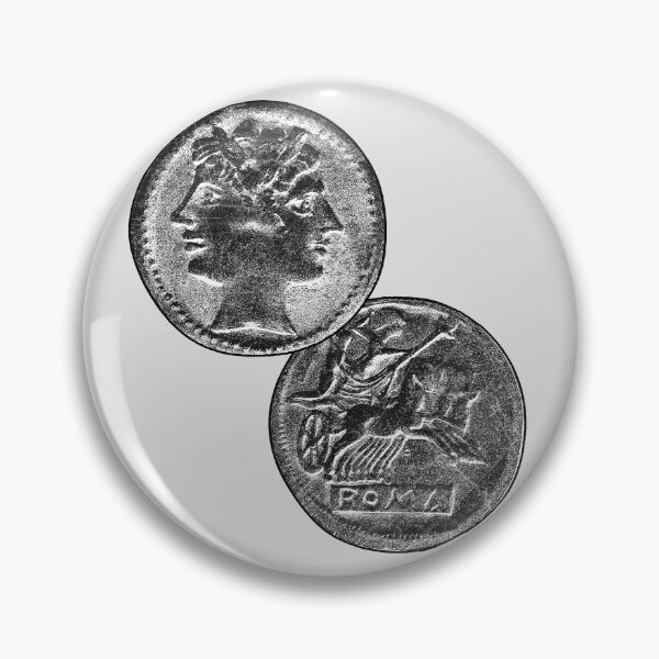 Item preview, Ancient Roman Didrachm Silver Coin 225 BC ROMA designed and sold by Ghoul Enterprises.