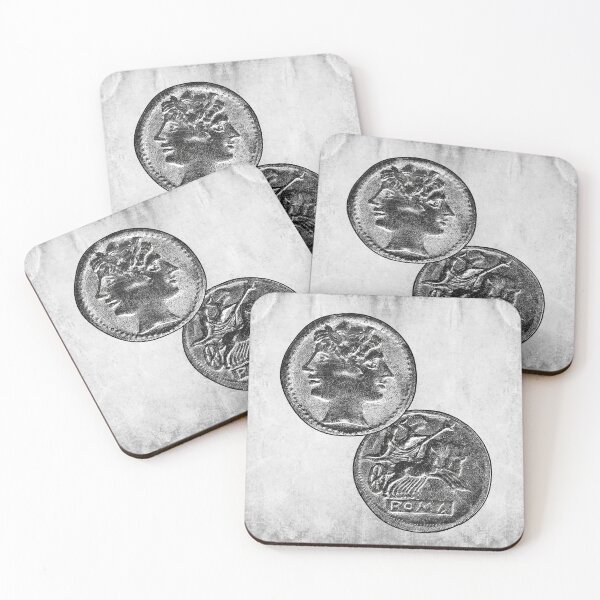 Item preview, Ancient Roman Didrachm Silver Coin 225 BC ROMA designed and sold by Ghoul Enterprises.