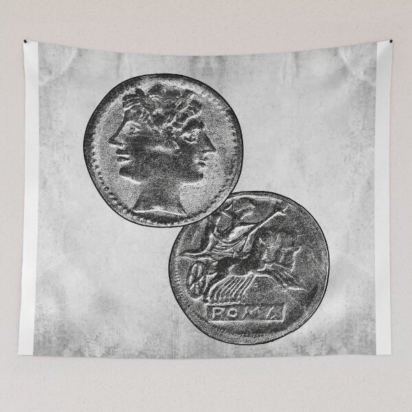 Item preview, Ancient Roman Didrachm Silver Coin 225 BC ROMA designed and sold by Ghoul Enterprises.