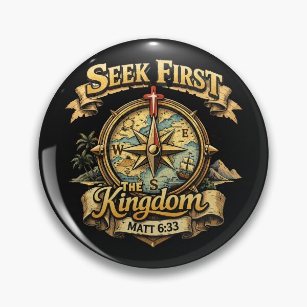 Item preview, Seek First The Kingdom Matthew 6:33 Compass designed and sold by Tsugraf Designs.