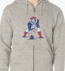 NE Patriots- Retro Zipped Hoodie