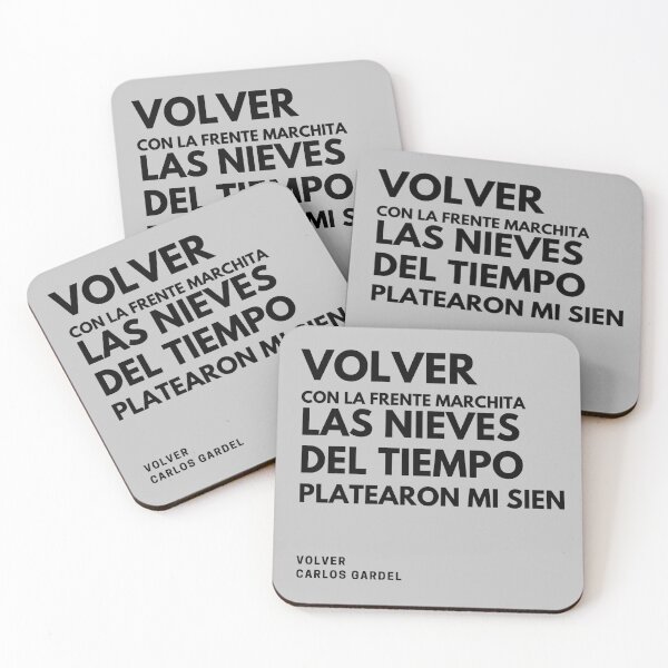 Item preview, Volver – Carlos Gardel | Frase del Tango en Diseño Minimalista designed and sold by Kuotica.