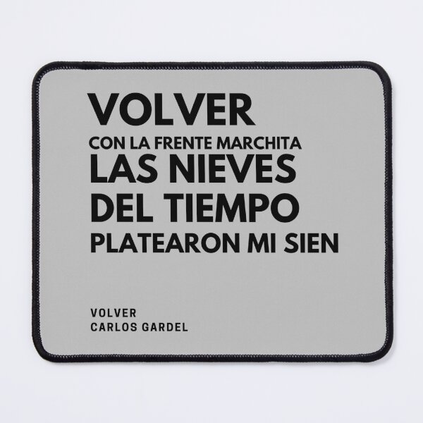 Item preview, Volver – Carlos Gardel | Frase del Tango en Diseño Minimalista designed and sold by Kuotica.