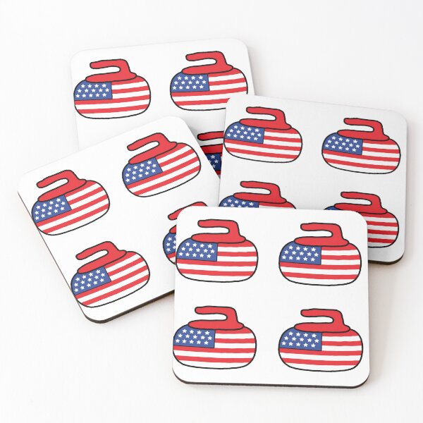 Item preview, Curling rocks with American flag designed and sold by Em-Arn.
