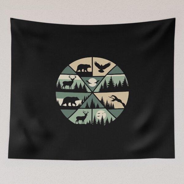 Item preview, Forest Retro Nature Wildlife Outdoor Animals designed and sold by PopStars1993.
