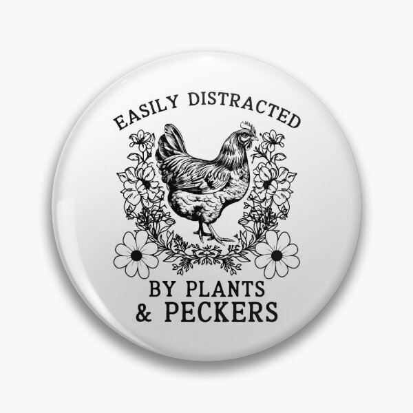 Item preview, Easily Distracted by Plants and Peckers Vintage Chicken Gardener designed and sold by Dmetalx Art Apparel.