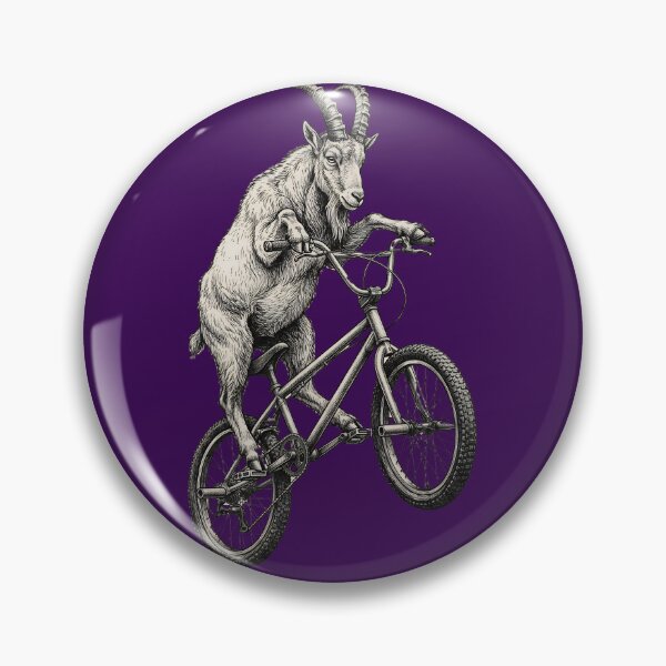 Item preview, Goat on BMX,Bike Vintage Engraving Art designed and sold by digitalbob60.