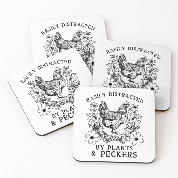 Item preview, Easily Distracted by Plants and Peckers Vintage Chicken Gardener designed and sold by Dmetalx Art Apparel.