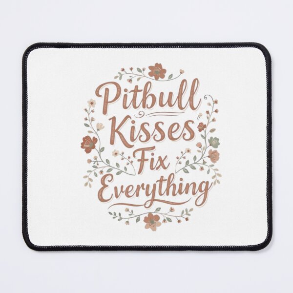 Item preview, Pitbull Kisses Fix Everything - Floral Wreath and Boho designed and sold by My Pitbull Place.