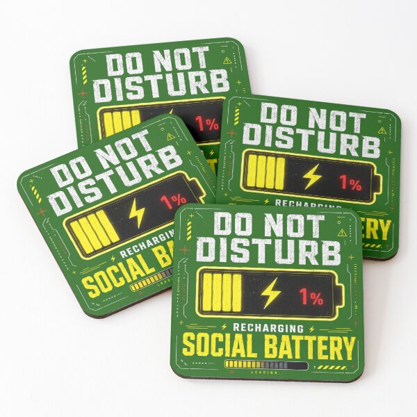 Item preview, Do Not Disturb Recharging Social Battery Funny Introvert Design designed and sold by LowBatteryStudio ⭐.