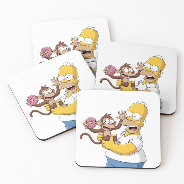 Item preview, Homer with Monkey and Donut  designed and sold by DohLab.