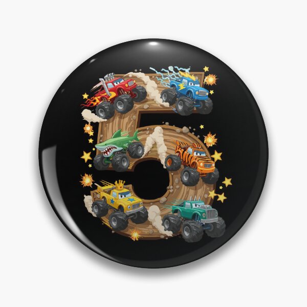 Item preview, 5 Year Old Monster Truck Boy Toddler 5th Birthday Party designed and sold by PopStars1993.