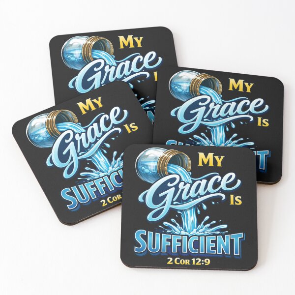 Item preview, My Grace Is Sufficient 2 Cor 12:9 Christian Verse designed and sold by Tsugraf Designs.