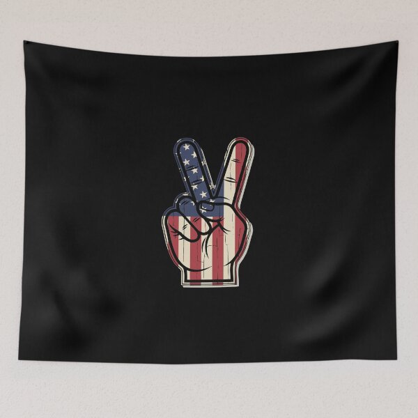 Item preview, Retro American Flag Peace Sign Vintage 70s designed and sold by PopStars1993.