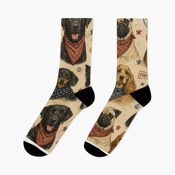 Item preview, Vintage Dogs Bandanas Retro Pattern Artwork designed and sold by ArtComixHaven.