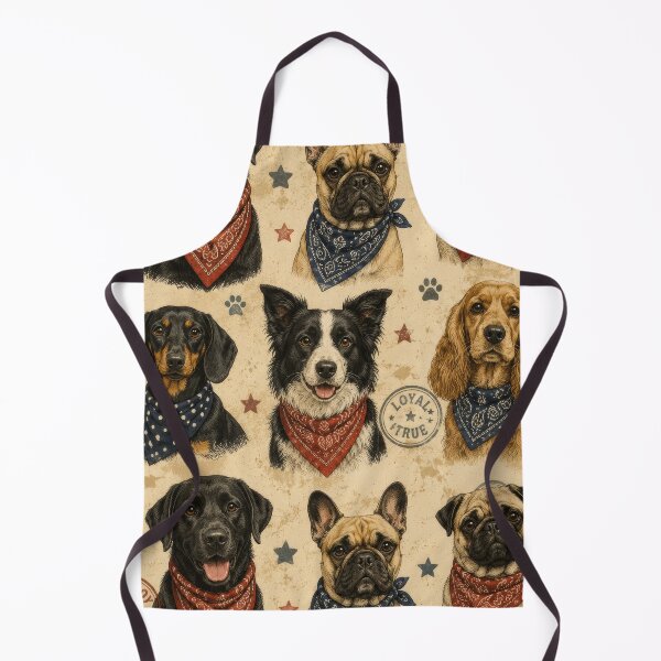 Item preview, Vintage Dogs Bandanas Retro Pattern Artwork designed and sold by ArtComixHaven.