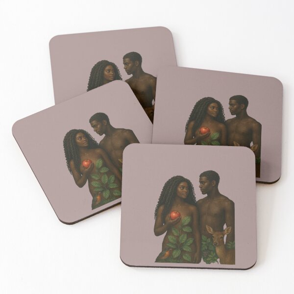 Item preview, Adam and Eve Afro - Nature and Forbidden Fruit designed and sold by AnyeloDesign.