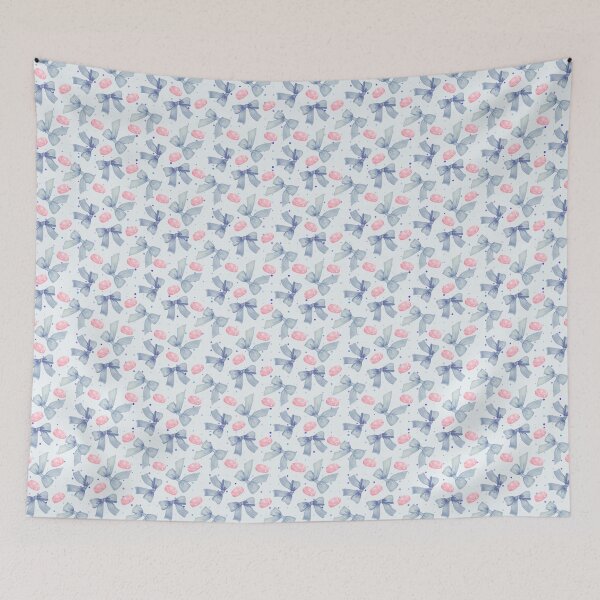 Item preview, Pink Puck And Baby Blue Coquettes - Hockey Aesthetic Pattern designed and sold by aylastyle.