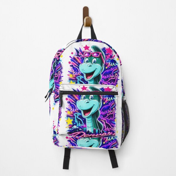 Item preview, Denver Dinosaur Neon Retro – Ultra Colorful Cartoon Dino Design designed and sold by allin14fun.