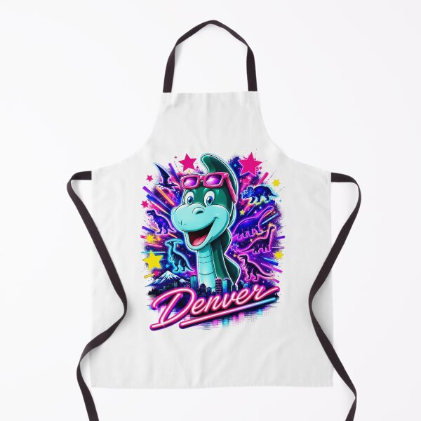 Item preview, Denver Dinosaur Neon Retro – Ultra Colorful Cartoon Dino Design designed and sold by allin14fun.