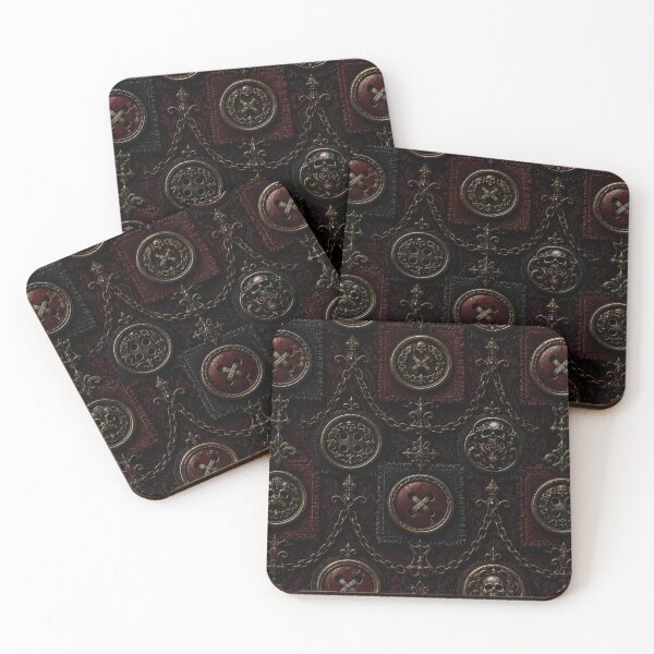 Item preview, The Sovereign’s Stitch - Crimson Velvet & Gothic Chain Damask designed and sold by cabuks.