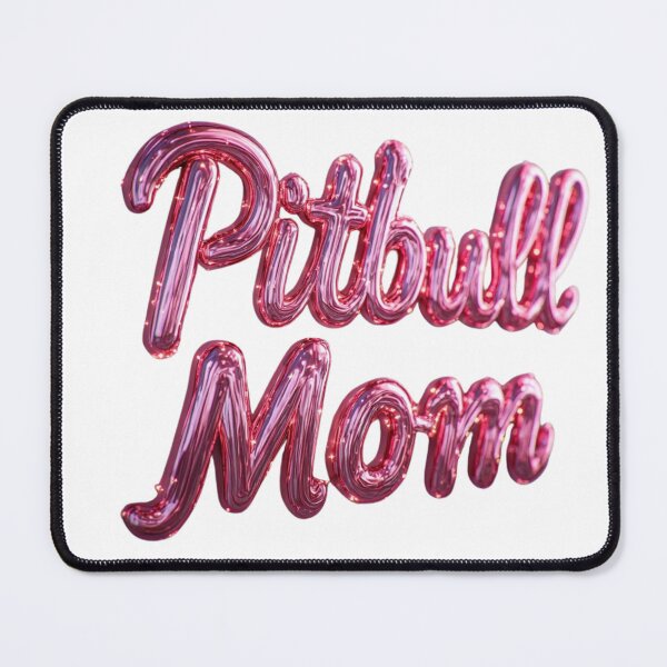 Item preview, Pitbull Mom Pink Metallic Balloon - 3D Chrome Glossy designed and sold by My Pitbull Place.