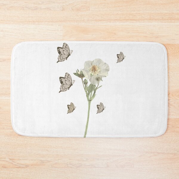 Item preview, White Dried Flower Vintage Butterflies designed and sold by zy444.