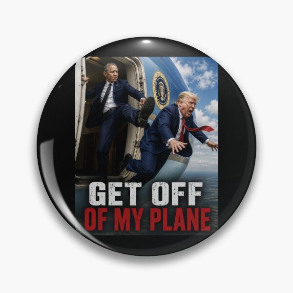 Item preview, Obama vs. Trump Get Off My Plane Political Parody Shirt designed and sold by DyfunctionalTee.