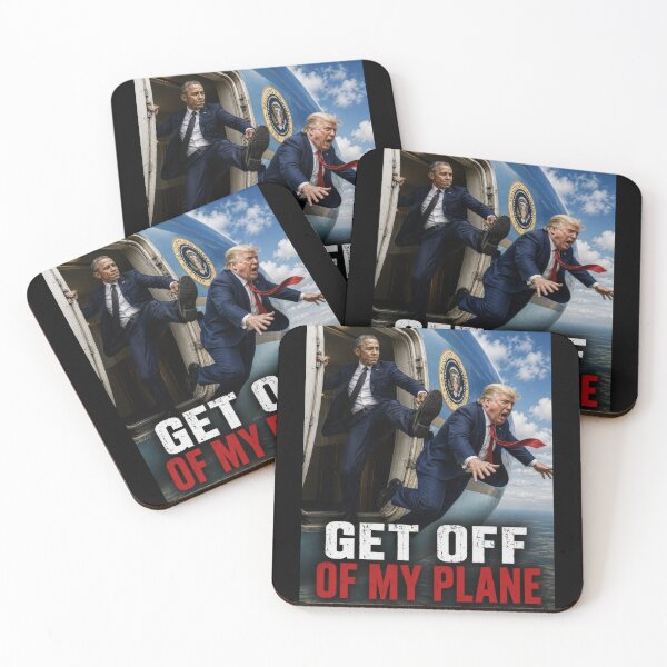 Item preview, Obama vs. Trump Get Off My Plane Political Parody Shirt designed and sold by DyfunctionalTee.