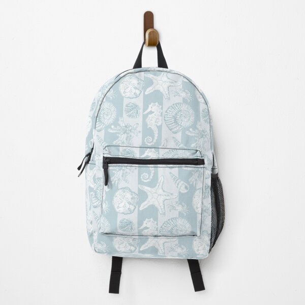 Item preview, Vintage White Washed Sea Life in Sky Blue Cabana Stripes designed and sold by PD-Coastal.