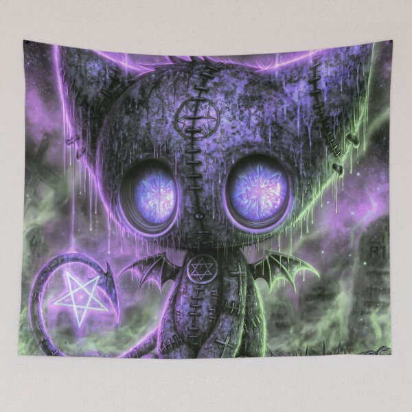 Item preview, Cursed Dark Voodoo Demon Doll Pentagram Goth Art designed and sold by DonaldWaltersxx.