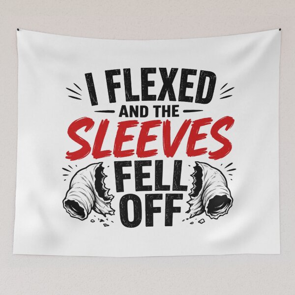 Item preview, I Flexed and the Sleeves Fell Off – Funny Gym Workout Fitness Quote designed and sold by TommyArt94.