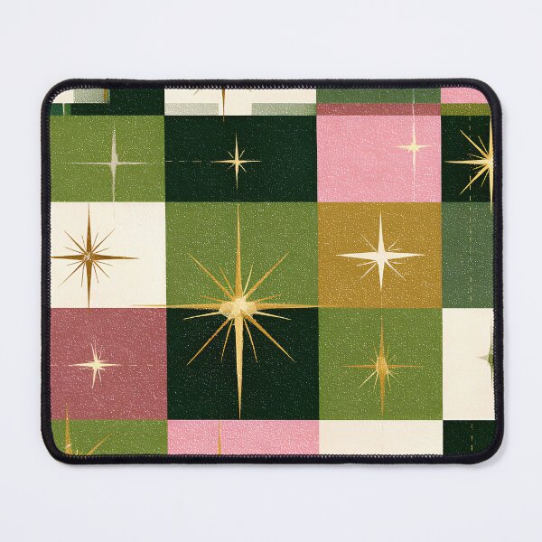 Item preview, Mid-Century Modern Pink, Golden, And Green Starburst Pattern designed and sold by DEC02.