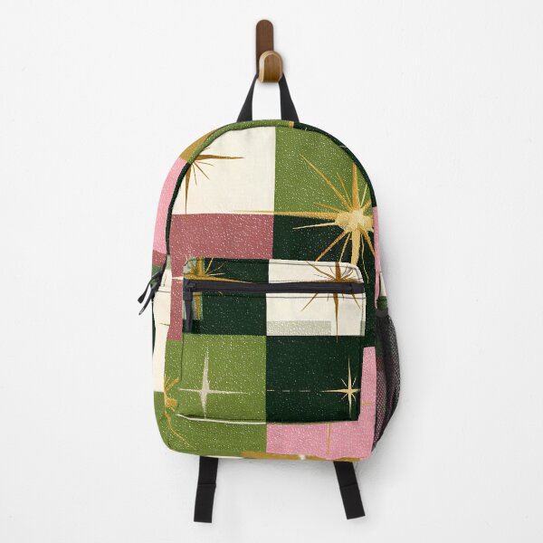 Item preview, Mid-Century Modern Pink, Golden, And Green Starburst Pattern designed and sold by DEC02.