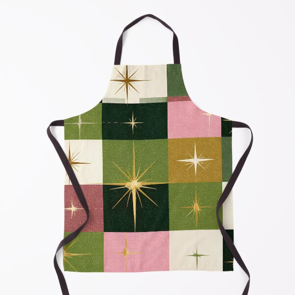 Item preview, Mid-Century Modern Pink, Golden, And Green Starburst Pattern designed and sold by DEC02.