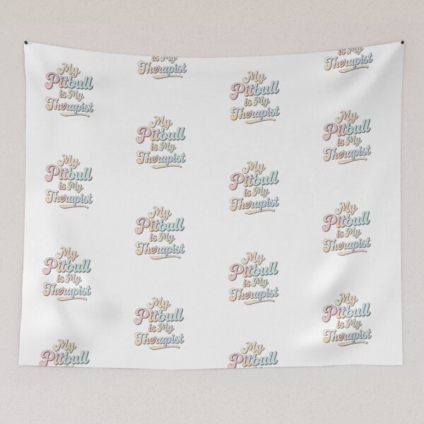 Item preview, My Pitbull Is My Therapist - Retro 70s Groovy Pastel designed and sold by My Pitbull Place.