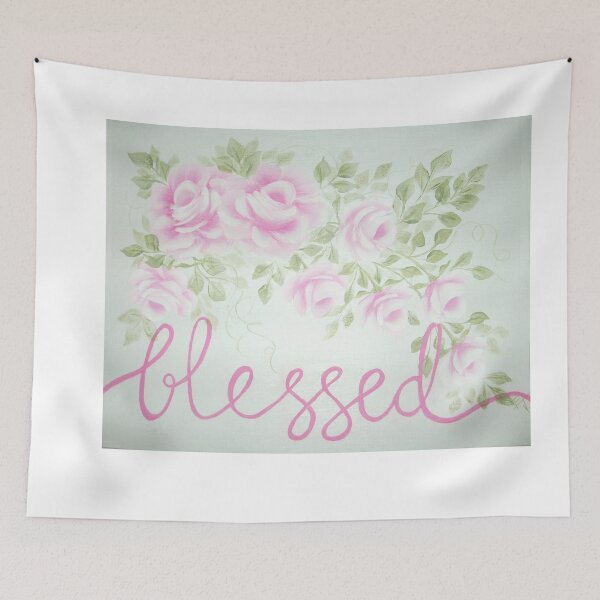 Item preview, BLESSED WITH PINK ROSES designed and sold by artsbyej.