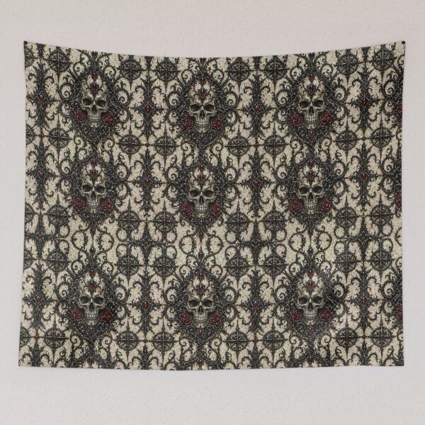 Item preview, Dark Academia Forbidden Whisper - Gothic Viper and Sacred Rose Damask designed and sold by cabuks.