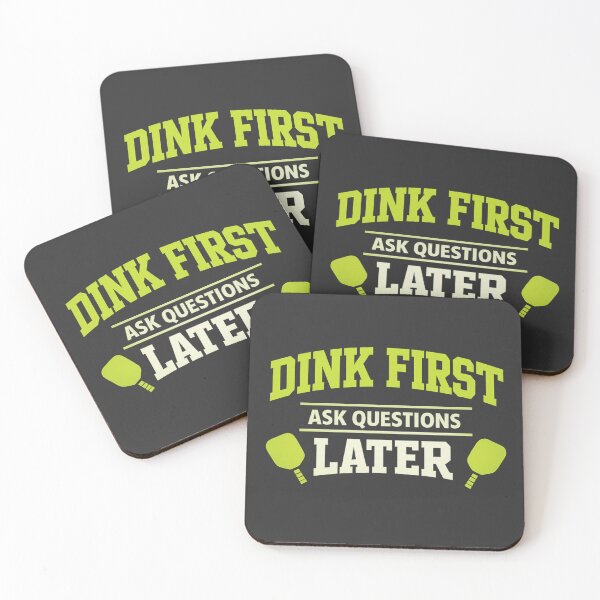 Item preview, Dink First Ask Questions Later Funny Pickleball Shirt designed and sold by The Daily Goods.