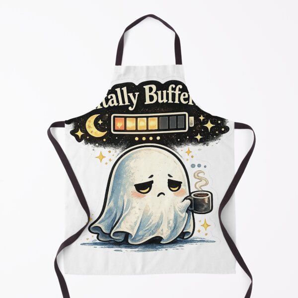 Item preview, Mentally Buffering Ghost | Funny Burnout Introvert Aesthetic designed and sold by Sleepy Ghoul.