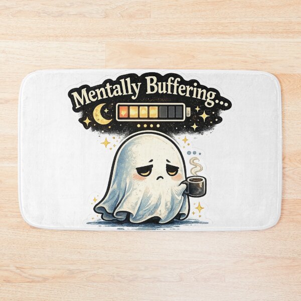 Item preview, Mentally Buffering Ghost | Funny Burnout Introvert Aesthetic designed and sold by Sleepy Ghoul.