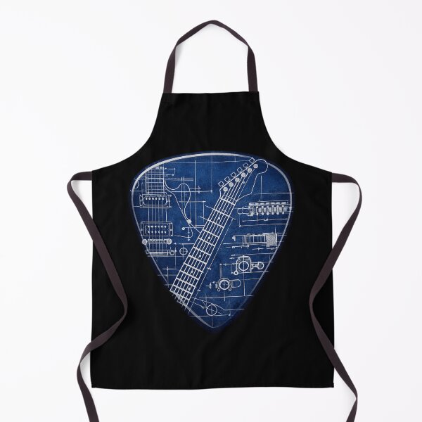 Item preview, Guitar Pick Blueprint – Electric Guitar Schematic Design designed and sold by ThoughtsInTheOpen.