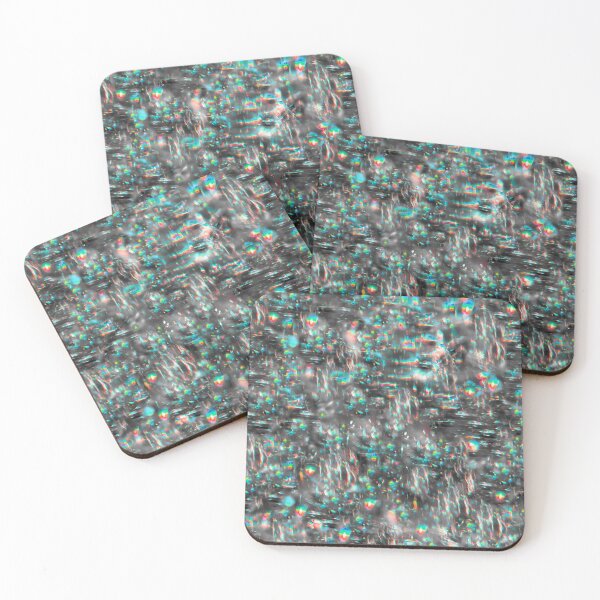 Item preview, Abstract Galaxy design, turquoise and red stars designed and sold by Brightside-art.