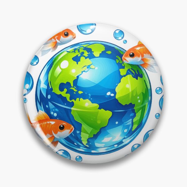 Item preview, Frutiger Aero Glossy Earth & Koi Fish - 2000s Tech Aesthetic designed and sold by Retro Mood Co.