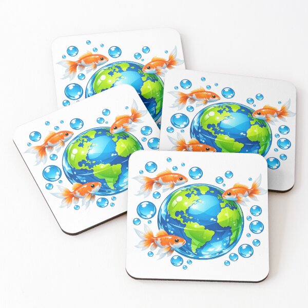 Item preview, Frutiger Aero Glossy Earth & Koi Fish - 2000s Tech Aesthetic designed and sold by Retro Mood Co.