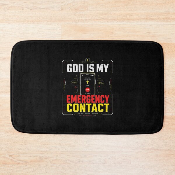 Item preview, God Is My Emergency Contact Christian Streetwear Design designed and sold by LowBatteryStudio ⭐.