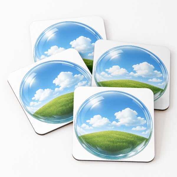 Item preview, Nostalgic Bliss Tech Sphere - Frutiger Aero Blue Sky designed and sold by Retro Mood Co.