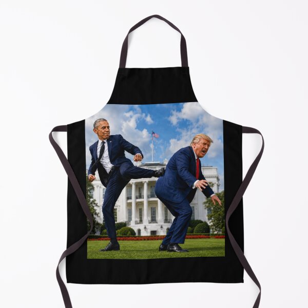 Item preview, Obama Delivers Trump the Boot Political Satire T-Shirt designed and sold by DyfunctionalTee.